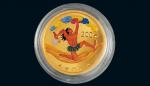 2001年中国民间神话故事(第1组)纪念彩色金币1/2盎司盘古开天地等多枚币  完未流通