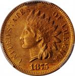 1875 Indian Cent. MS-65 RD (PCGS).