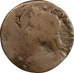 1788 Connecticut Copper. Miller 16.7-P, W-4630. Rarity-6+. Draped Bust Left. Good-6 (PCGS).