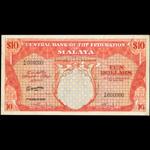 MALAYA. Central Bank of the Federation of Malaya. $10, 1.3.1958. P-NL. Model.