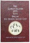 Cayman Islands, Silver Proof $50, Six Queens Silver Coin, 1976, housed in booklet with box,(KM 12), 