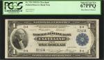 Fr. 718. 1918 $1  Federal Reserve Bank Note. Cleveland. PCGS Currency Superb Gem New 67 PPQ. Low Ser