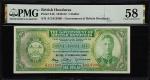BRITISH HONDURAS. Government of British Honduras. 1 Dollar, 1952. P-24b. PMG Choice About Uncirculat