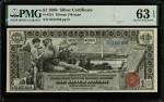 Fr. 224. 1896 $1 Silver Certificate. PMG Choice Uncirculated 63 EPQ.