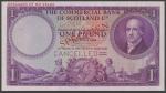 Commercial Bank of Scotland Limited, specimen £1, ND (ca 1947), no serial numbers, purple, John Pitc