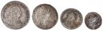 Great Britain. George III (1760-1820). Maundy Set, 1800. Penny, 2, 3 and 4 Pence. Older, laureate, d