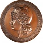 1892 Columbus Landing Medal. Bronze. 90 mm. Eglit-101, Rulau-D3. MS-64 (NGC).