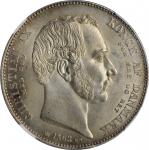 DENMARK. 2 Rigsdaler, 1863-HC RH. Copenhagen Mint; mm: Crown. Christian IX. NGC MS-64.