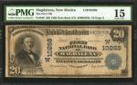 Magdalena, New Mexico. $20  1902 Date Back. Fr. 646. The First NB. Charter #10268. PMG Choice Fine 1