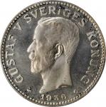 SWEDEN. 2 Kroner, 1936-G. Stockholm Mint. PCGS MS-66+ Prooflike Gold Shield.