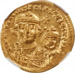 HERACLIUS, 610-641. AV Solidus (4.42 gms), Constantinople Mint, 9th Officinae, ca. A.D. 613-641.
