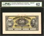 COLOMBIA. República de Colombia. 50 Pesos & 100 Pesos, August 1910.  P-317p & 318p. Face and Back Se