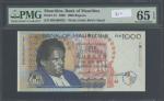 Bank of Mauritus, 1000 Rupees, 1998, serial number BB460625, multicolour, Charles Gaetan Duval at le