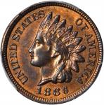 1886 Indian Cent. Type II Obverse. MS-64 RB (PCGS).