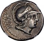 ROMAN REPUBLIC. P. Satrienus. AR Denarius, Rome Mint, 77 B.C. NGC Ch VF.