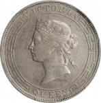 1867年香港一圆银币。香港造币厂。HONG KONG. Dollar, 1867. Hong Kong Mint. Victoria. PCGS Genuine--Cleaned, EF Detai