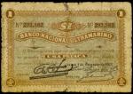 MACAU. Banco Nacional Ultramarino. 1 Pataca, 1.1.1912. P-7.