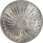 MEXICO. 8 Reales, 1858-Go PF. Guanajuato Mint. PCGS MS-62.