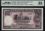 North of Scotland Bank Limited, £100, 1 July 1940, serial number EC0280, dark purple on light pink u