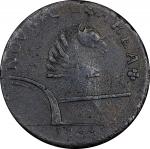 1788 New Jersey Copper. Maris 74-bb, W-5515. Rarity-5+. Running Fox Before Legend, Ghost Coulter. AU