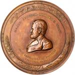 1863 Major General Ulysses S. Grant Medal. Bronzed Copper. 102.5 mm. Julian MI-29. About Uncirculate