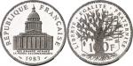 FRANCEVe République (1958 à nos jours). Piéfort de 100 francs Panthéon, Flan bruni (PROOF) 1983, Pes