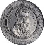 1859 John Brown Political Medal. DeWitt-SL 1859-1. White Metal. MS-62 (NGC).