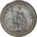 1904-B年英国贸易银元站洋壹圆银币。孟买铸币厂。GREAT BRITAIN. Trade Dollar, 1904-B. Bombay Mint. Edward VII. PCGS MS-61.