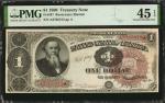 Fr. 347. 1890 $1 Treasury Note. PMG Choice Extremely Fine 45 EPQ.