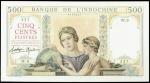 FRENCH INDO-CHINA. Banque de LIndo-Chine. 500 Piastres, ND (1939). P-57.