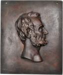 Undated Abraham Lincoln Plaque. Cunningham-Unlisted. Cast Bronze. Essentially As Made.