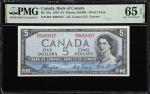 CANADA. Bank of Canada. 5 Dollars, 1954. BC-31a. PMG Gem Uncirculated 65 EPQ.