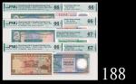 1960-96年香港纸钞一组七枚EPQ66、67佳品1960-96 HK banknotes, group of 7pcs. SOLD AS IS/NO RETURN. PMG EPQ66 (5) &