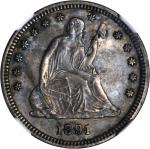 1891-S Liberty Seated Quarter. AU Details--Stained (NGC).