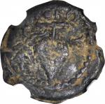 JUDAEA. Herod II Archelaus, ca. 4 B.C.-A.D. 6. AE Prutah (2.26 gms), Jerusalem Mint. NGC Ch VF, Stri