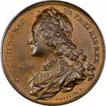 1760 Triumphs Everywhere Medal. Betts-427. Bronze, 41.1 mm. MS-62 BN (PCGS).