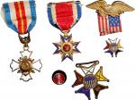 Lot of (4) Veterans Organization Badges of a Civil War Soldier.