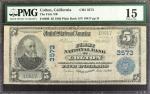 Colton, California. $5 1902 Plain Back. Fr. 600. The First NB. Charter #3573. PMG Choice Fine 15.