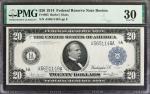 Fr. 965. 1914 $20 Federal Reserve Note. Boston. PMG Very Fine 30.