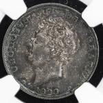 GREAT BRITAIN George IV ジョージ4世(1820~30) Shilling 1826  NGC-AU55 トーン EF