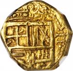 COLOMBIA. 2 Escudos, ND (1667-99). Santa Fe de Bogotá Mint. Charles II. NGC AU-55.