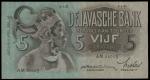 1936年荷属东印度爪哇银行伍盾，PMG65EPQ最高评分