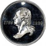 1889 Souvenir medal of Washingtons Inaugural Centennial Festival. Musante GW-1082, Douglas-47. White