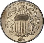 1872 Shield Nickel. MS-63 (PCGS).