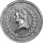 Undated (ca. 1876) Double Head Medal Muling. Musante GW-854, Baker-417N. White Metal. MS-65 PL (NGC)