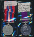 Great Britain; 1939-45, WWII, war medal with ribbon & Malay Peninsula; 1962-2007, campaign service m