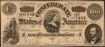 T-65. Confederate Currency. 1864 $100. Choice Uncirculated.