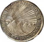 GUATEMALA. 8 Reales, 1830-NG M. Nueva Guatemala Mint, Assayer "M". Reverse of 1831. NGC MS-61.