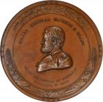 1863 (ca. 1865) Major General Ulysses. S. Grant Medal. Julian MI-29. Bronze. MS-64 BN (NGC).