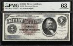 Fr. 263. 1886 $5 Silver Certificate. PMG Choice Uncirculated 63.